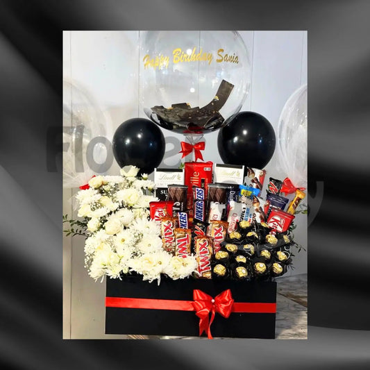 Premium Gourmet Chocolate & Floral Extravaganza | Grand Celebration Hamper