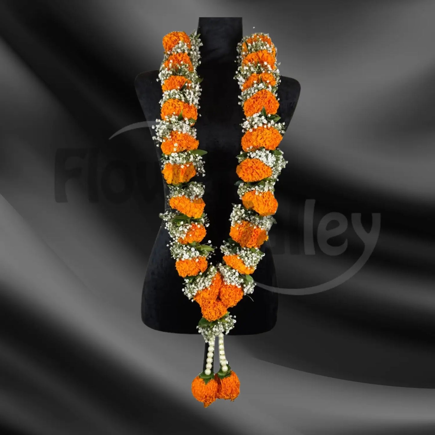 Mehendi Bloom Traditional Orange Marigold Garland