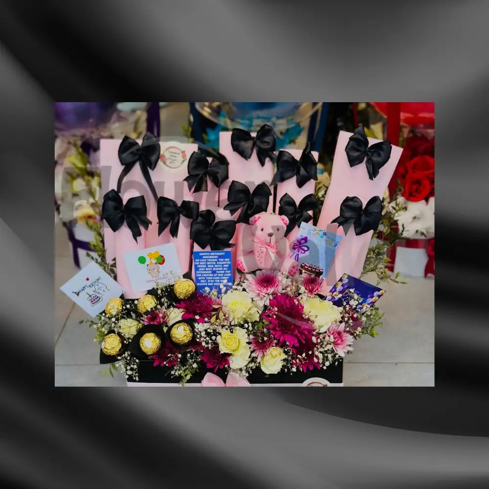 Pink Petals and Plush Valentine Mega Hamper