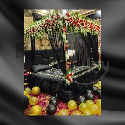 Velvet Noir Floral Pavilion