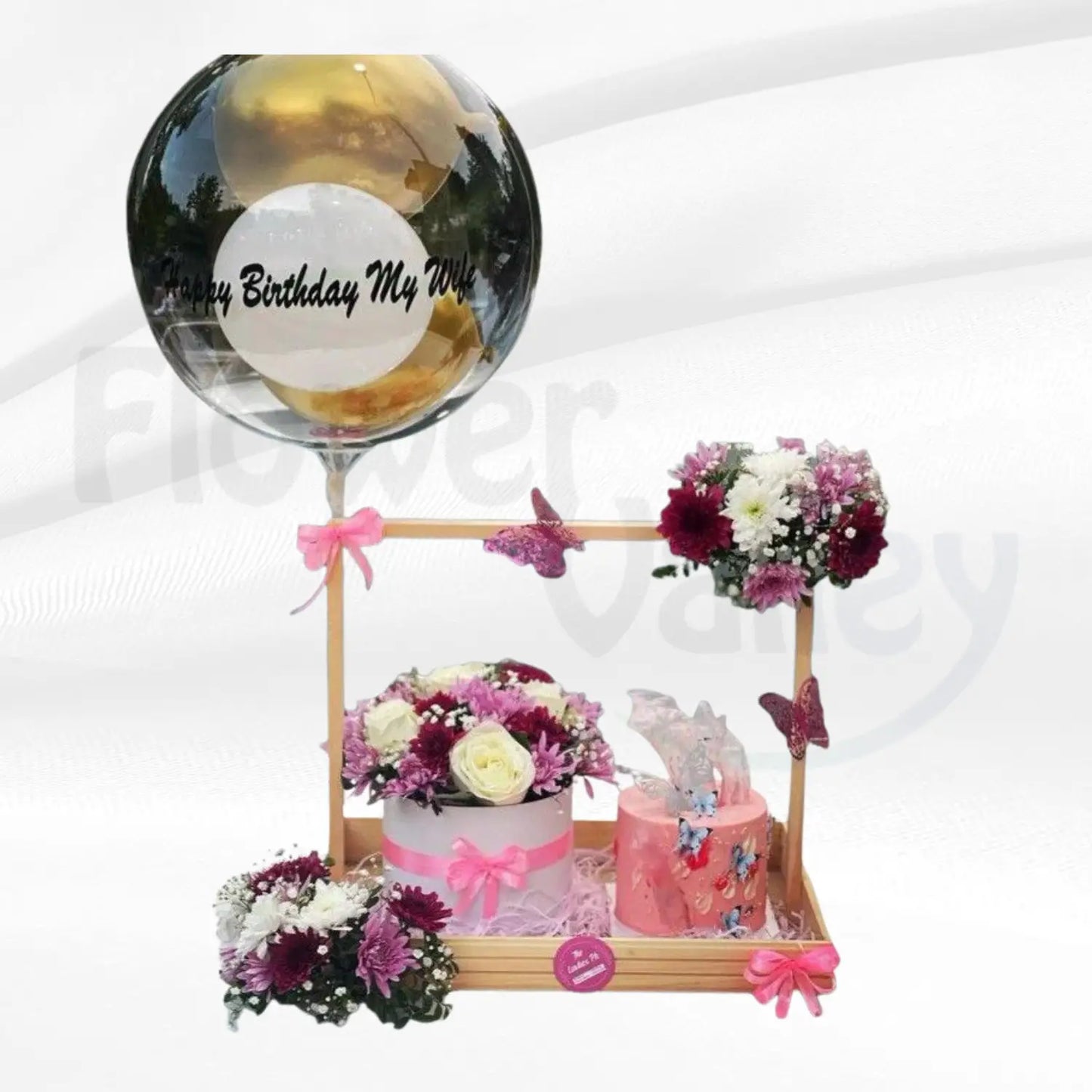 Royal Birthday "Butterfly & Bloom" Hamper | Personalized Wife’s Gift Set