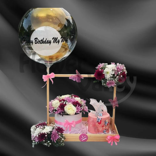 Royal Birthday "Butterfly & Bloom" Hamper | Personalized Wife’s Gift Set
