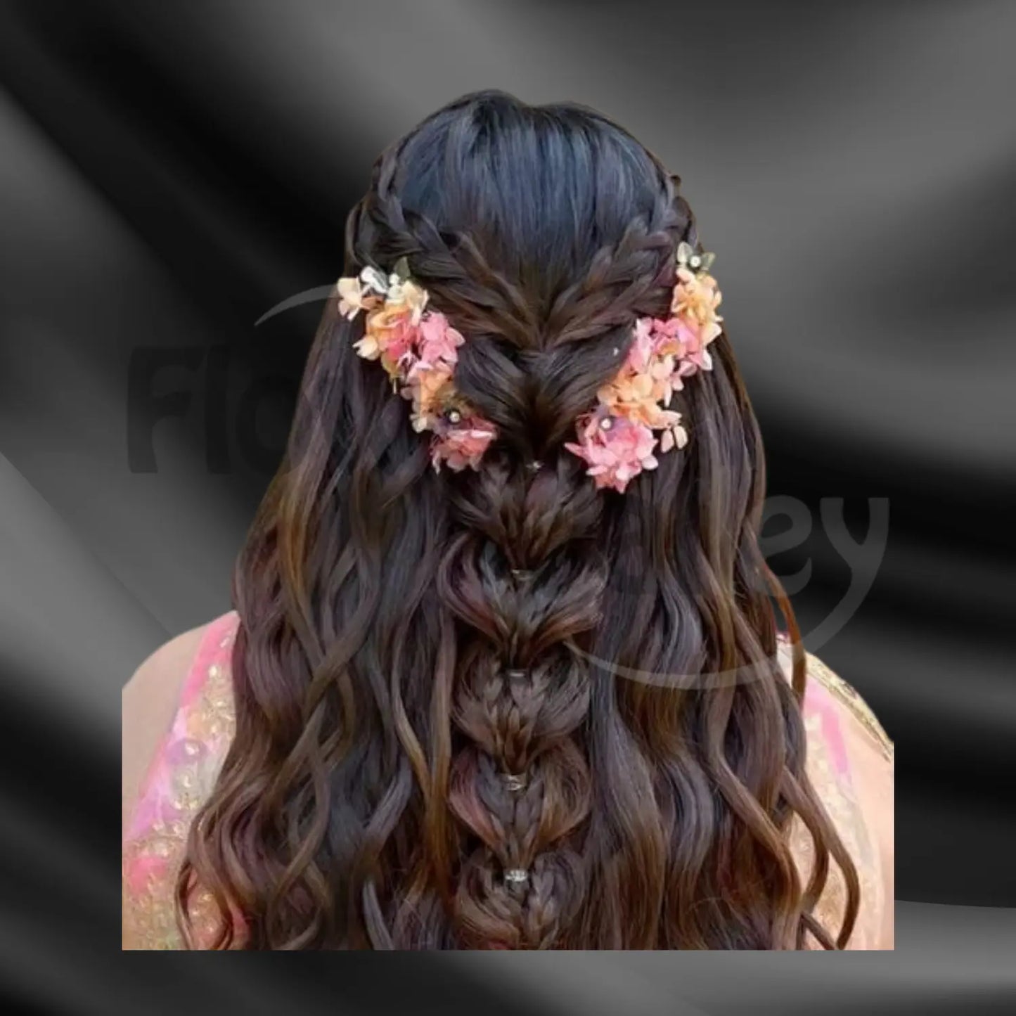 Sunset Ombre Floral Hair Pins Set