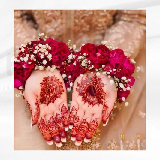 Exquisite Red Rose & Baby's Breath Floral Bangles (Gajray)