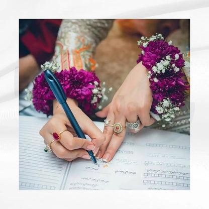Nikkah Signature Purple Blossom Wrist Gajras