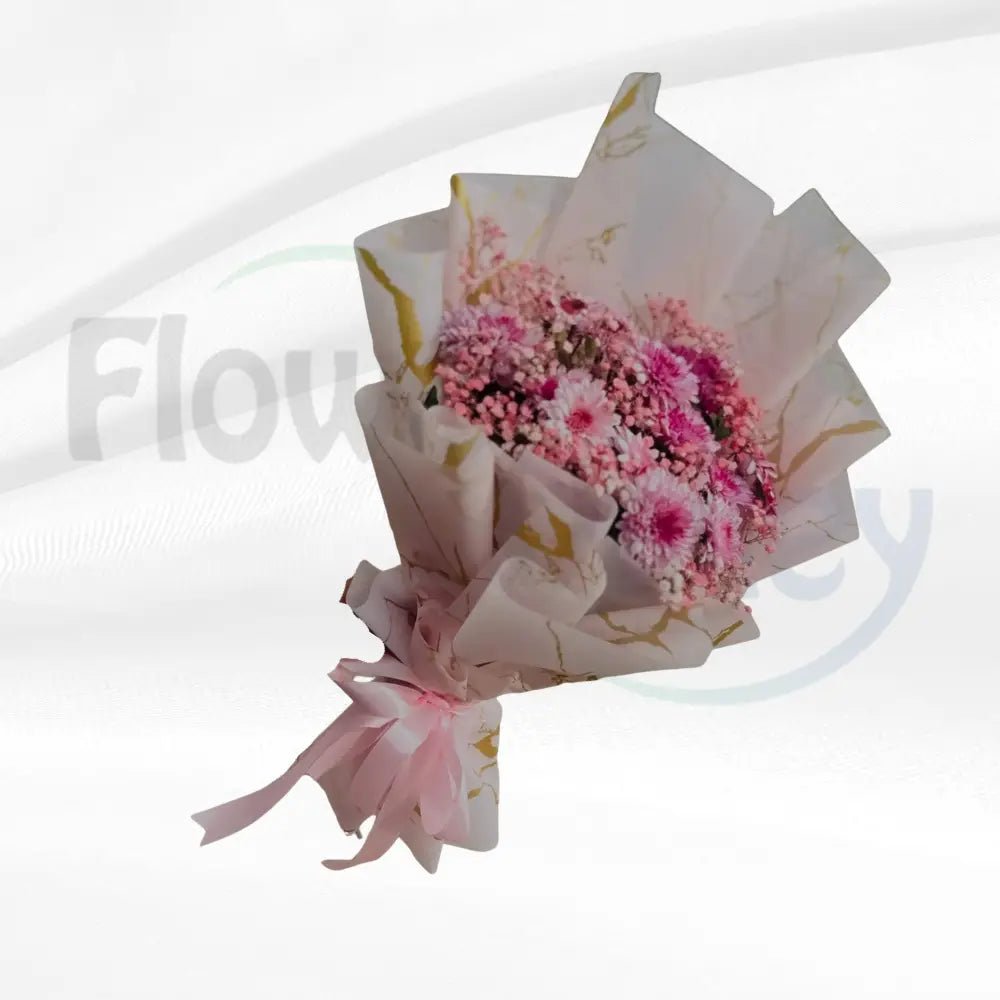 Ethereal Pink Marble Chrysanthemum Bouquet