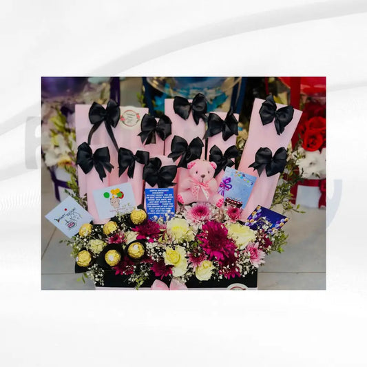 Pink Petals and Plush Valentine Mega Hamper